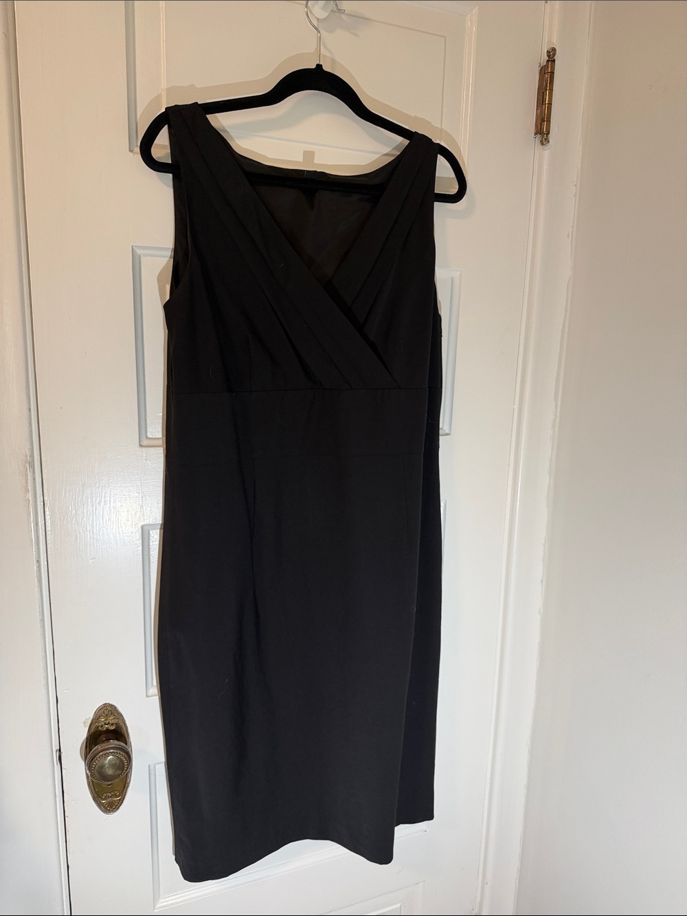 Ann Taylor Black V‑Neck Sheath Dress